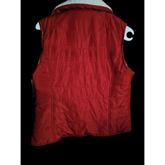 Kenneth Cole Reaction Red Vest with Sherpa Lining Size M NEW - Picture 2 of 3